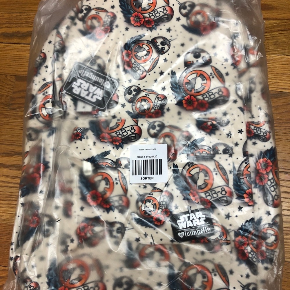 BB8 LOUNGEFLY FLASH TATTOO BACKPACK NWT